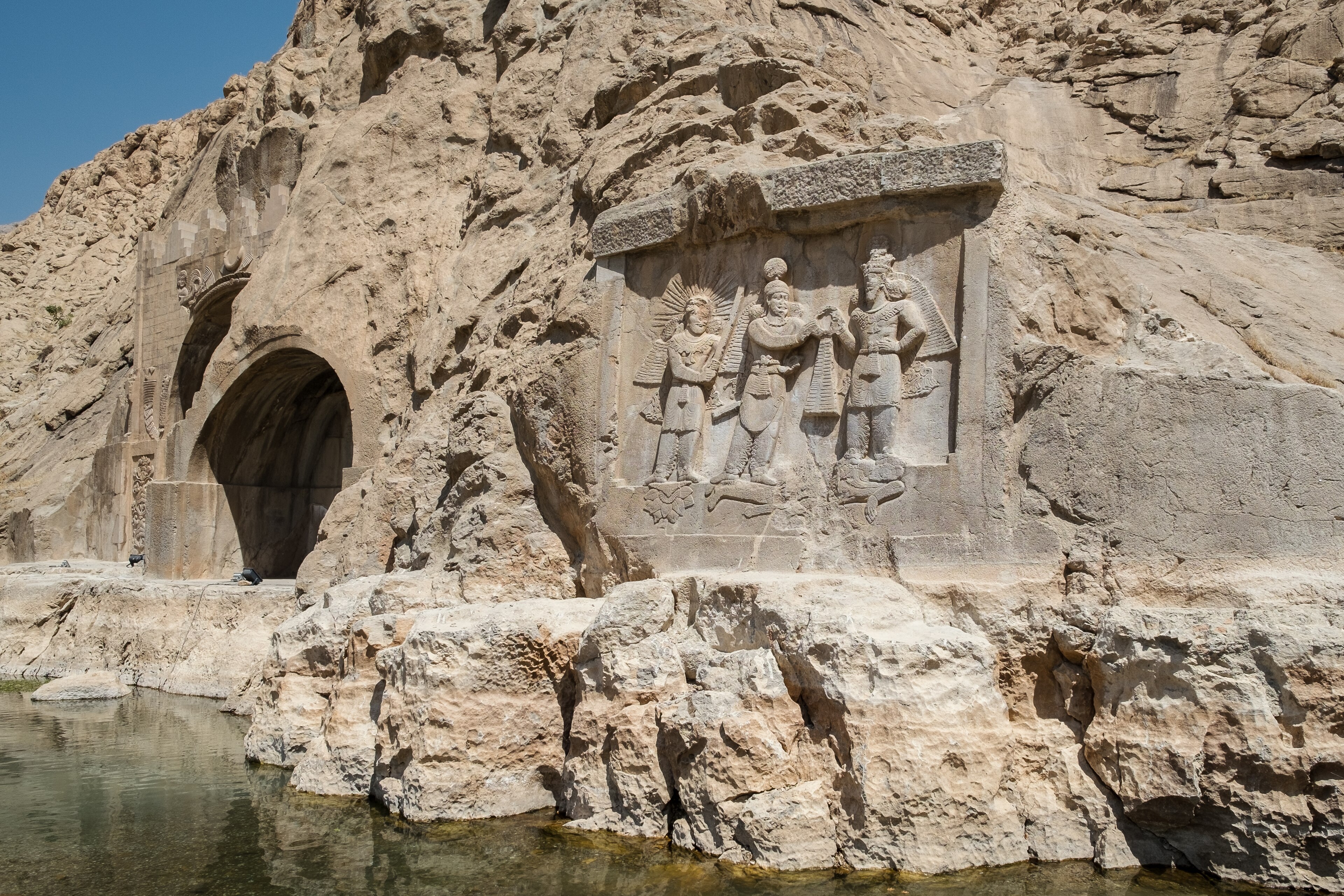 The Grotto of Taq-e Bostan — The royal hunt and the investitures carved into the living rock of the Zagros.